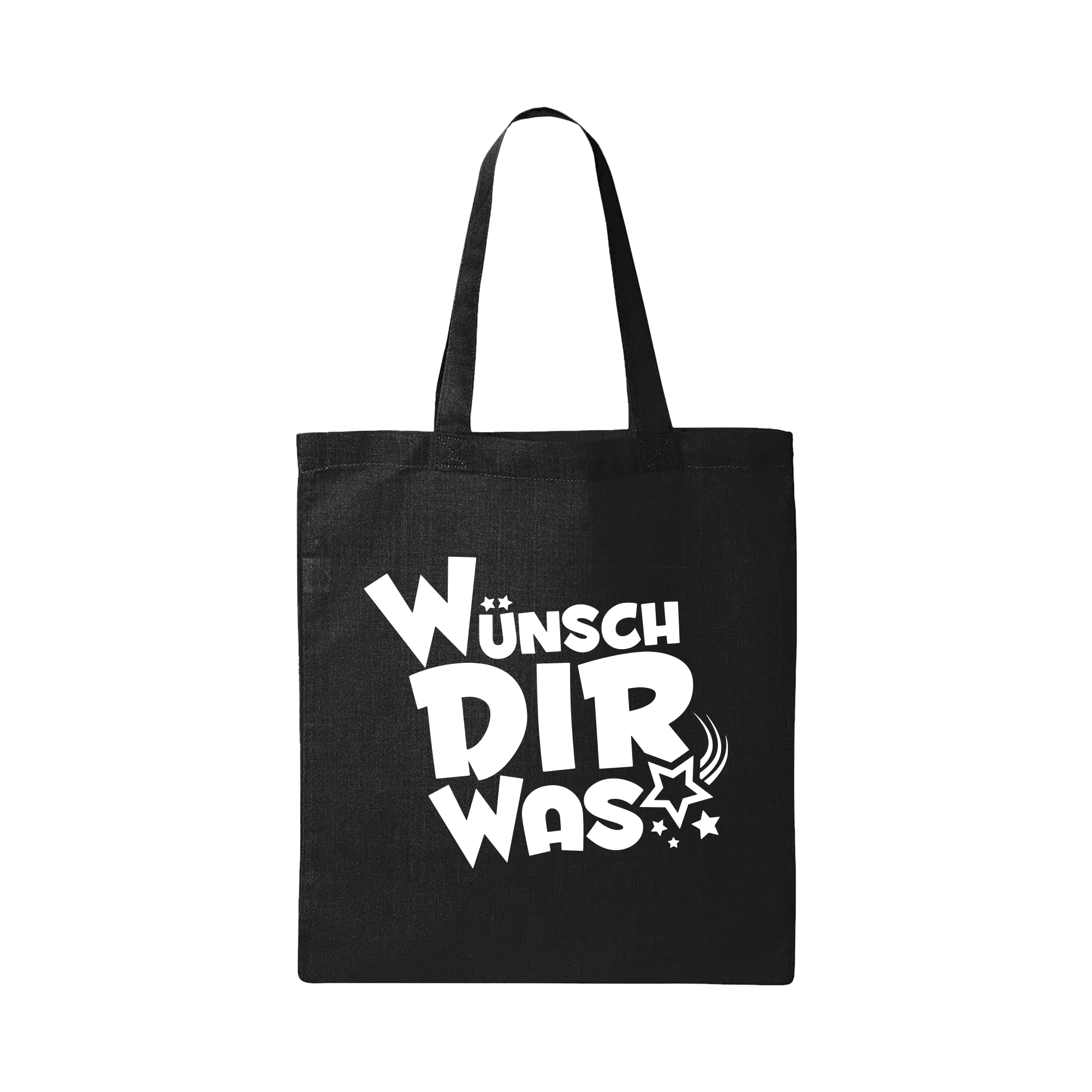 Wünsche Dir Was - Logo Beutel schwarz