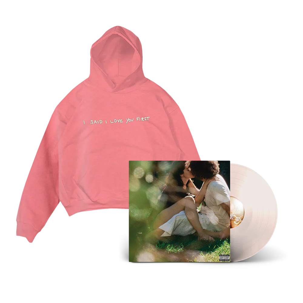 I SAID I LOVE YOU FIRST Alt Cover - Exclusive Peach Vinyl + Pigment Pink Hoodie